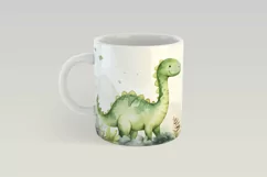 Little Dino Mug Wrap | Baby Dinosaur PNG Mug Design Product Image 3