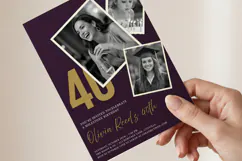 Photo Collage Birthday Invitation Canva Template Product Image 3