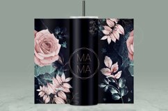 MAMA Tumbler, Pink Floral Skinny Tumbler, 20 oz Design Wrap Product Image 3