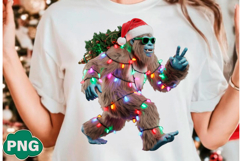 Funny Christmas Bigfoot PNG Product Image 3