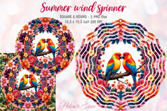 Cute birds windspinner |Lovebirds Wind spinner sublimation Product Image 1