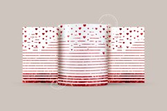 Valentine&#039;s day Mug Wrap, Heart Glitter Design, 11 &amp; 15 Oz Product Image 3