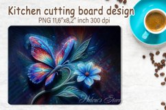 3d Crystal butterfly cutting board sublimation | Glass board Product Image 1
