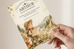 Adventure Explorer Birthday Invitation, Editable Canva Product Image 3