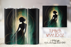 Abstract texture portraiture straight tumbler 20oz wrap png Product Image 1