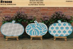 Pumpkin Bundle Plaid and Flowery for Easel Stands SVG files Product Image 10