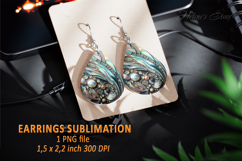 Gold Aquamarine Ocean earrings design| Teardrop earring png Product Image 1