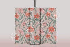 Seamless Boho Floral Tumbler Sublimation Wrap PNG Design Product Image 3