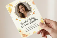 Brunch and Bubbly Birthday Invitation Template Product Image 3