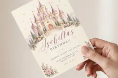 Princess Castle Birthday Invitation Template, Editable Canva Product Image 3