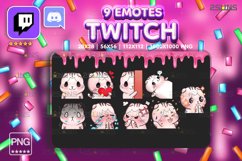 Cat Chibi EMOTES 9, Twitch Emotes Pack, Discord Emotes Pack Product Image 3