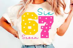 Six Seven Png, Six Seven Shirt Svg Funny Product Image 3