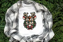 Christmas deer clipart sublimation PNG | Retro funny animal Product Image 2