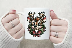 Christmas deer clipart sublimation PNG | Retro funny animal Product Image 3