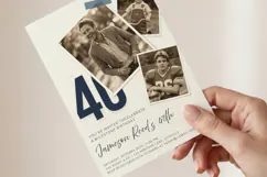 Photo Birthday Invitation for Men Canva Template Product Image 3