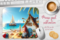 Summer beach gnomes mouse pad sublimation design png Product Image 1
