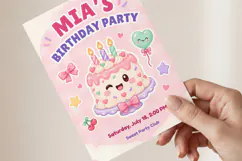 Birthday Cake Invitation Canva Template Product Image 3