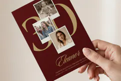 Photo Collage Birthday Invitation Template, Editable Canva Product Image 3