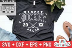 Hockey SVG | Hockey Template 003 | Shirt Design Product Image 1