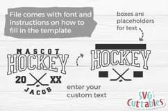 Hockey SVG | Hockey Template 003 | Shirt Design Product Image 2
