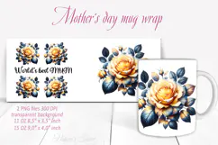 Mothers day Mug wrap sublimation| I love you mum mugs design Product Image 2