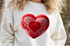 Red heart Valentines day Sublimation designs clipart png Product Image 2