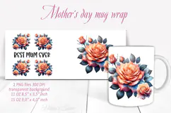 Mothers day Mug wrap sublimation| I love you mum mugs design Product Image 3
