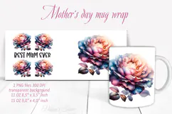 Mothers day Mug wrap sublimation| I love you mum mugs design Product Image 4