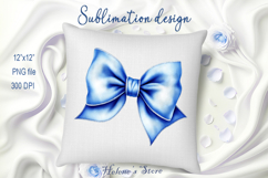 Realistic denim coquette bows design|Blue bow T-shirt clipar Product Image 6