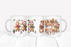 Christmas gingerbread man mug wraps sublimation designs png Product Image 3