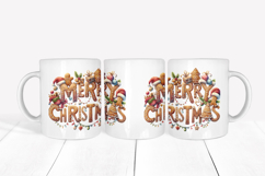 Christmas gingerbread man mug wraps sublimation designs png Product Image 4