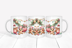 Christmas gingerbread man mug wraps sublimation designs png Product Image 5