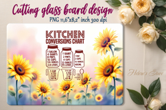 Sunflowers cutting board sublimation | Kitchen conversion Product Image 4