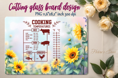 Sunflowers cutting board sublimation | Kitchen conversion Product Image 5