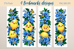 Funny smiley face limon Printable bookmark png| 4 Book craft Product Image 1