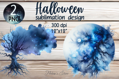 Horror blue Halloween night sky clipart t shirt design png Product Image 1