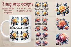 Mothers day Mug wrap sublimation| I love you mum mugs design Product Image 1