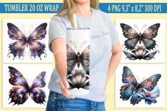 Butterfly flowers tumbler |Tumbler sublimation wrap| Spring Product Image 1