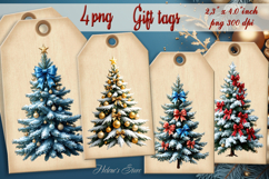 Christmas Gift Tags| Christmas labels| Christmas tree label Product Image 1