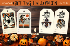 Halloween gift tags printable BUNDLE |Gift tag designs png Product Image 5