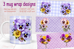 Vintage summer flowers design mug wrap 15 oz 11 oz png Product Image 1