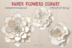 Paper flowers sublimation design png | Cute floral clipart Product Image 1