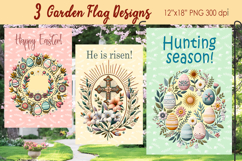 Easter Garden Flag Sublimation |Religious sublimation Easter Product Image 1