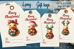 Christmas gift tags printable designs|Funny Christmas duck Product Image 1