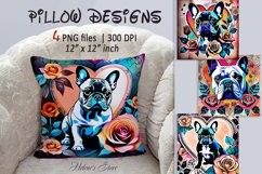 Lover dog pillow design |Valentines heart dogs sublimation Product Image 1