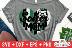 Soccer svg | Soccer Mom Brush Strokes Heart Product Image 1