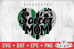 Soccer svg | Soccer Mom Brush Strokes Heart Product Image 2