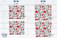 Valentines Gnome Tumbler Sublimation | Heart Tumbler Wrap Product Image 2