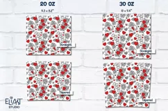 Hearts Tumbler Sublimation | Seamless Tumbler Wrap 20 30 OZ Product Image 2