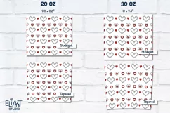 Hearts Tumbler Sublimation | Seamless Tumbler Wrap 20 30 OZ Product Image 3